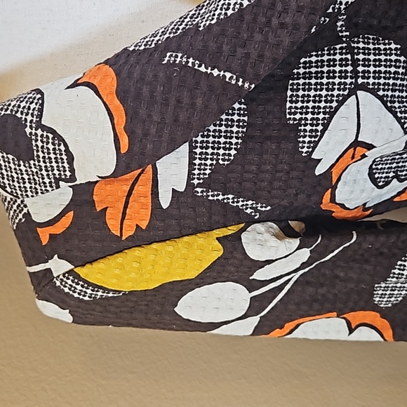 KENZIE BLAZER 6 ONE BUTTON POCKETS LEAVES FALL BROWN RED ORANGE YELLOW NWOT - Picture 6 of 11